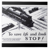 Bahnübergang Sicherheits-1906 Fliesen (Vorderseite)