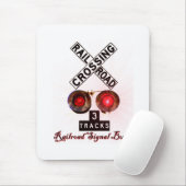 Bahnübergang Signal-Büffelleder- Mousepad (Mit Mouse)