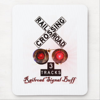Bahnübergang Signal-Büffelleder- Mousepad