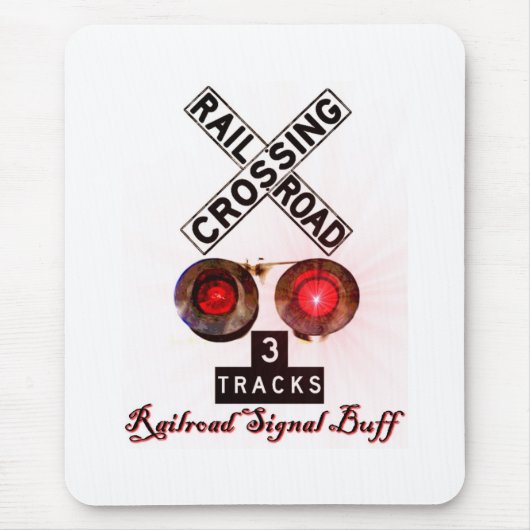 Bahnübergang Signal-Büffelleder- Mousepad (Vorne)