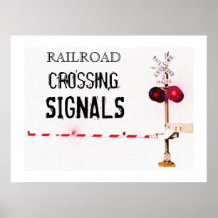 Bahnübergang Signal- Poster