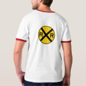 Bahnübergang Signal- T-Shirt (Schwarz voll)