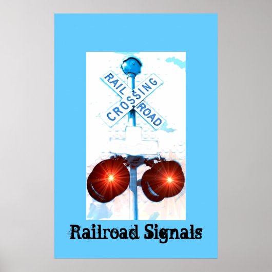 Bahnübergang Signallandschaft Poster (Vorne)