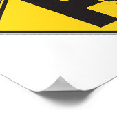 Bahnübergang Straßenschild Poster (Ecke)