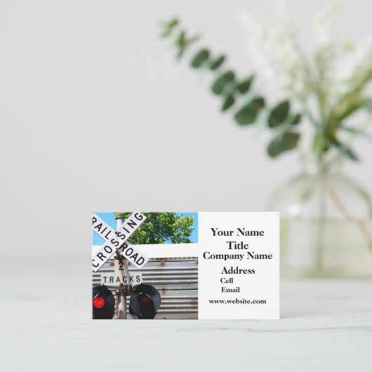 Bahnübergang Visitenkarte (Stehend Vorderseite)