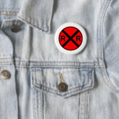 Bahnübergang warnender Straßenschild-Zug- Button (Beispiel)