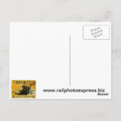 Bahnübergänge vorsichtig Postkarte (Rückseite)