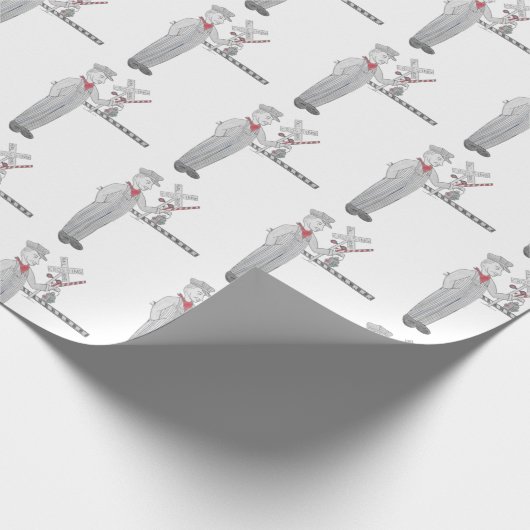 Bahnübergangspapier Geschenkpapier (Ecke)