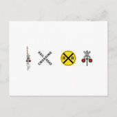 Bahnübergangssignale - Vorsicht! Postkarte (Vorderseite)