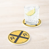 Bahnübergangszeichen Getränkeuntersetzer (Seite)