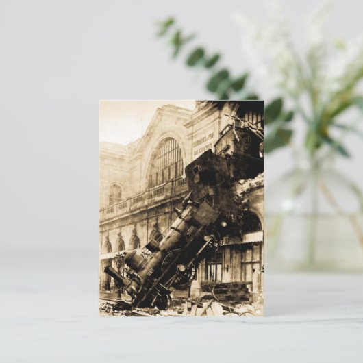 Bahnwrack in Montparnasse , 22 Oktober 1895 Postkarte (Stehend Vorderseite)