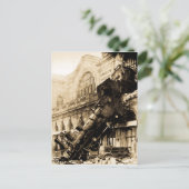 Bahnwrack Montparnasse 1895 Vintag Postkarte (Stehend Vorderseite)