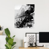 Bahnwrack Montparnasse, 22. Oktober 1895 Poster (Heimbüro)