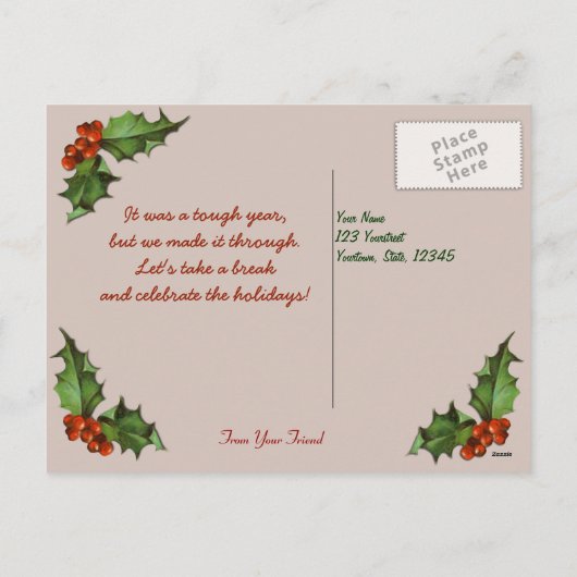 Bahnwreck Holiday Postkarte (Rückseite)