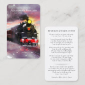 Bahnzug der Gebets-Karten-| delux Visitenkarte (Vorne/Hinten)