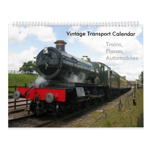Bahnzug des Vintagen Dampfs Kalender (Titelbild)