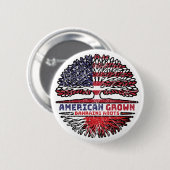 Bahrain Bahraini American USA Tree Roots Flag Button (Vorne & Hinten)