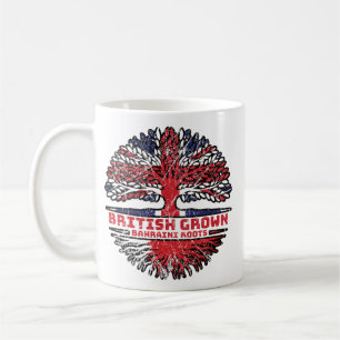 Bahrain Bahraini British UK Tree Roots Flag Kaffeetasse