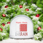 Bahrain Bahraini Flag Red Personalisiert Schneekugeln (Weihnachten)