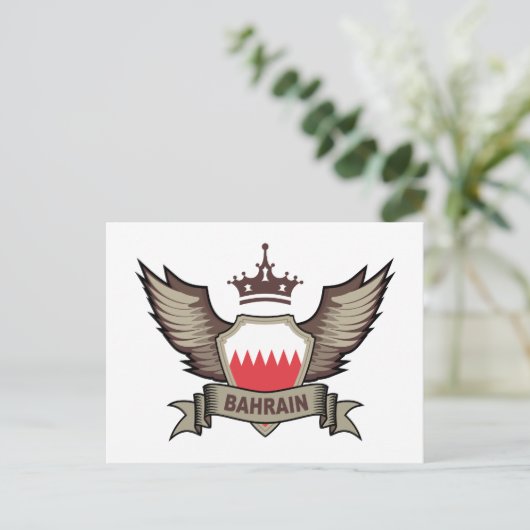 Bahrain Emblem Postkarte (Stehend Vorderseite)