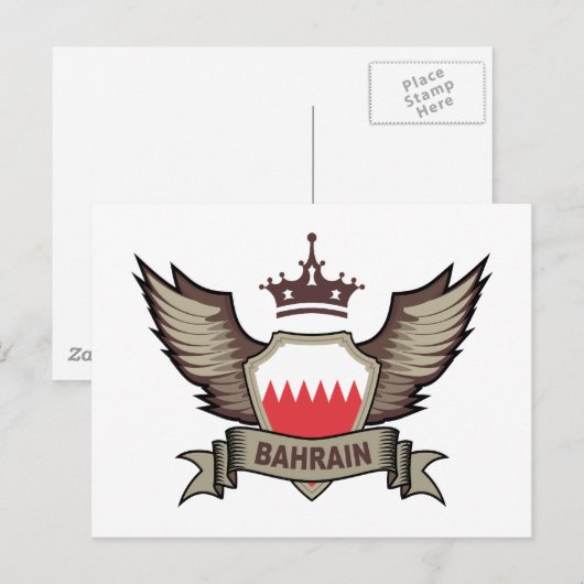 Bahrain Emblem Postkarte (Vorne/Hinten)