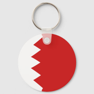 Bahrain Fisheye Flag Schlüsselanhänger
