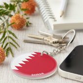 Bahrain Flag Charming Patriotic Schlüsselanhänger (Vorderseite rechts)