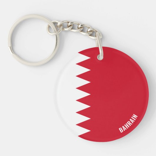 Bahrain Flag Charming Patriotic Schlüsselanhänger (Vorderseite)