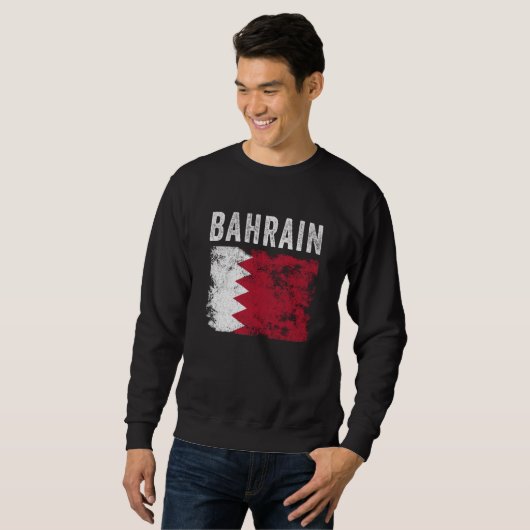 Bahrain Flag Distressed Men Women Kids Bahraini Fl Sweatshirt (Vorne ganz)