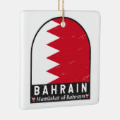 Bahrain Flag Emblem gestört Vintag Keramikornament (Rechts)