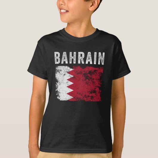 Bahrain Flag gestört - Flagge Bahrains T-Shirt (Vorderseite)