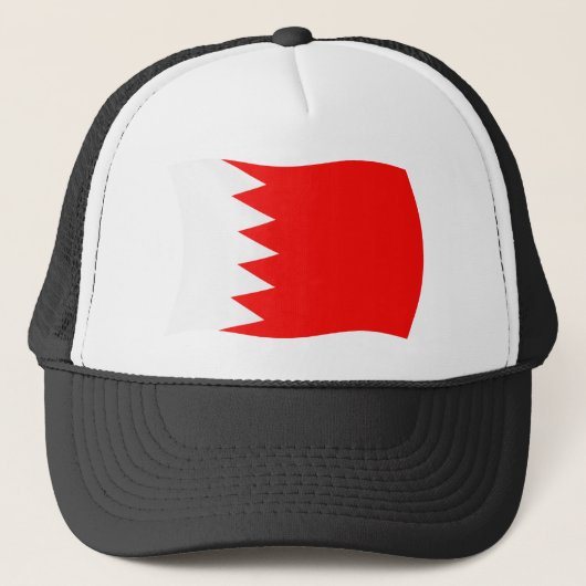 Bahrain Flag Hat Truckerkappe (Vorderseite)