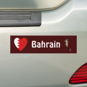 Bahrain Flag Herz + Karte Autoaufkleber (Auf Auto)