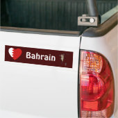 Bahrain Flag Herz + Karte Autoaufkleber (Auf Lkw)
