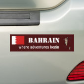 Bahrain Flag + Karte Autoaufkleber (Auf Auto)