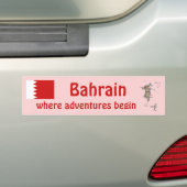 Bahrain Flag + Karte Autoaufkleber (Auf Auto)