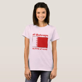 Bahrain Flag + Karte + Text-T - Shirt (Vorne ganz)