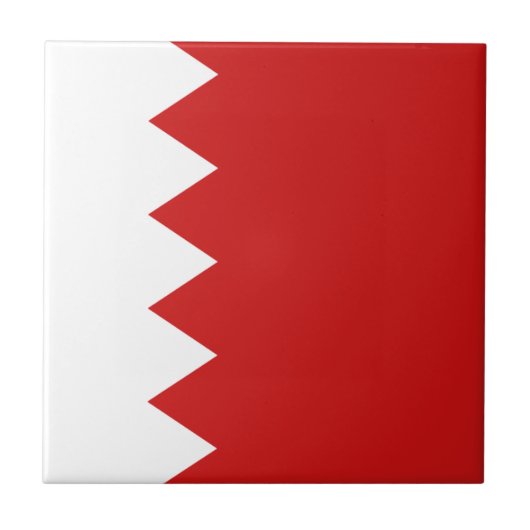 Bahrain Flag Keramik Tile Fliese (Vorderseite)