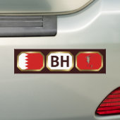 Bahrain Flag Map Code Autoaufkleber (Auf Auto)