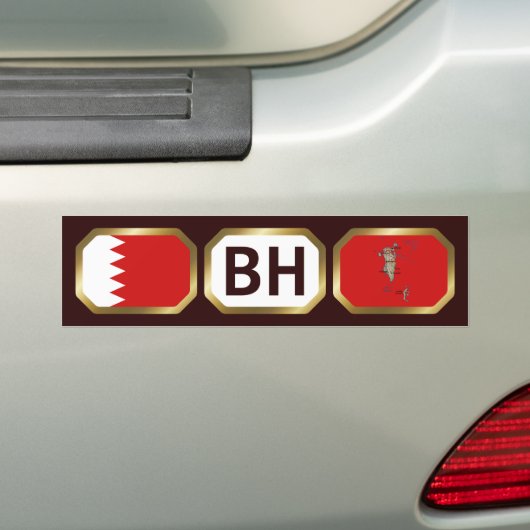 Bahrain Flag Map Code Autoaufkleber (Auf Auto)