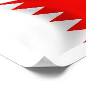 Bahrain Flag Poster Print (Ecke)