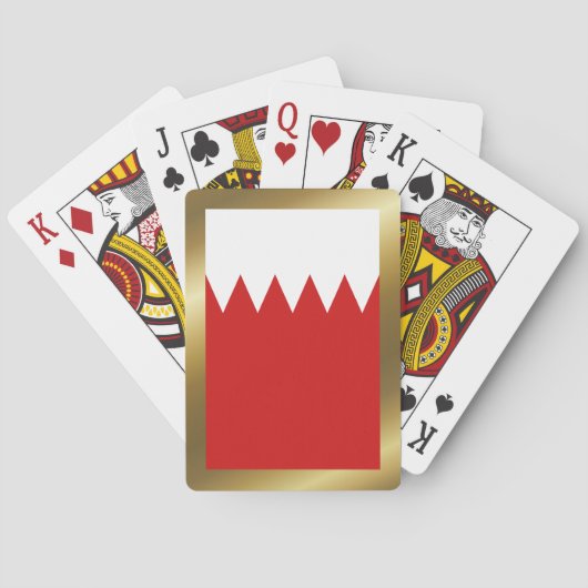 Bahrain Flag Spielkarten (Rückseite)