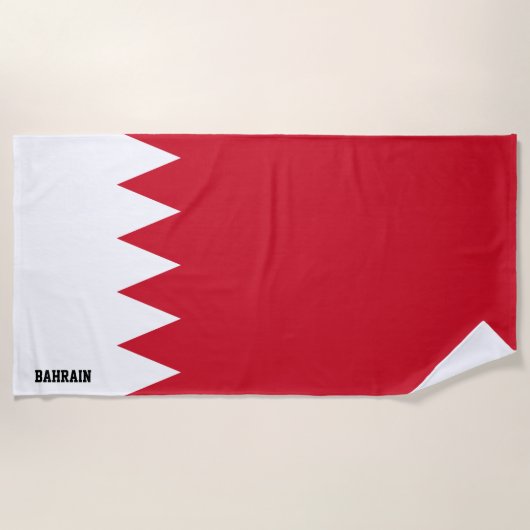 Bahrain Flag Splendid Patriotic Strandtuch (Vorderseite)