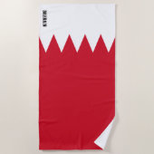 Bahrain Flag Splendid Patriotic Strandtuch (Vorderseite)