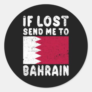 Bahrain Flag, wenn ich verstorben bin nach Bahrain Runder Aufkleber