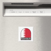 Bahrain-Flagge Emblem Distressed Vintage Magnet (In Situ (Geschirrspüler))