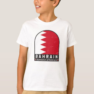 Bahrain-Flagge Emblem Distressed Vintage T-Shirt