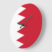 Bahrain-Flagge Große Wanduhr (Winkel)