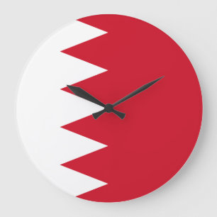 Bahrain-Flagge Große Wanduhr