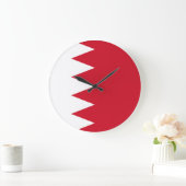Bahrain-Flagge Große Wanduhr (Zuhause)
